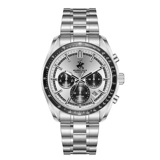 Beverly Hills Polo Club Sporty Dual Time Silver Date Watch - BP3814X.330